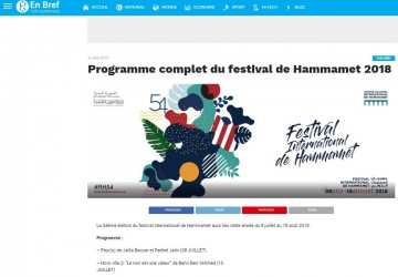 Programme complet du festival de Hammamet 2018